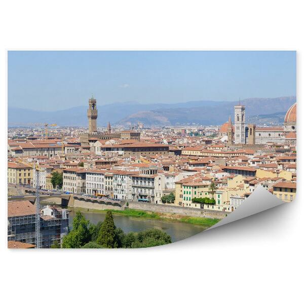 Fototapeta Letecký pohľad na Florenciu katedrála Santa Maria del Fiore budovy