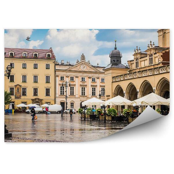 Fototapeta na stenu Šaty budovy ľudia lampy Krakov