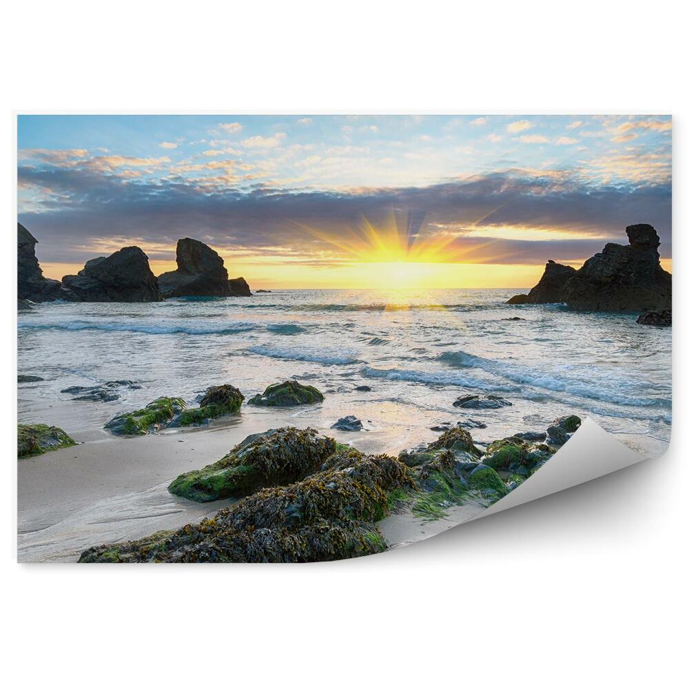 Fototapeta Skaly Oceán Obloha Mraky Slnko Pohľad