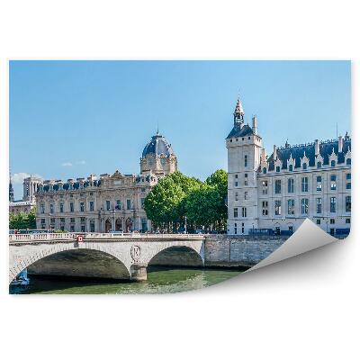 Fototapeta na stenu Most Saint-Michel budovy stromy Francúzsko Paríž Seina