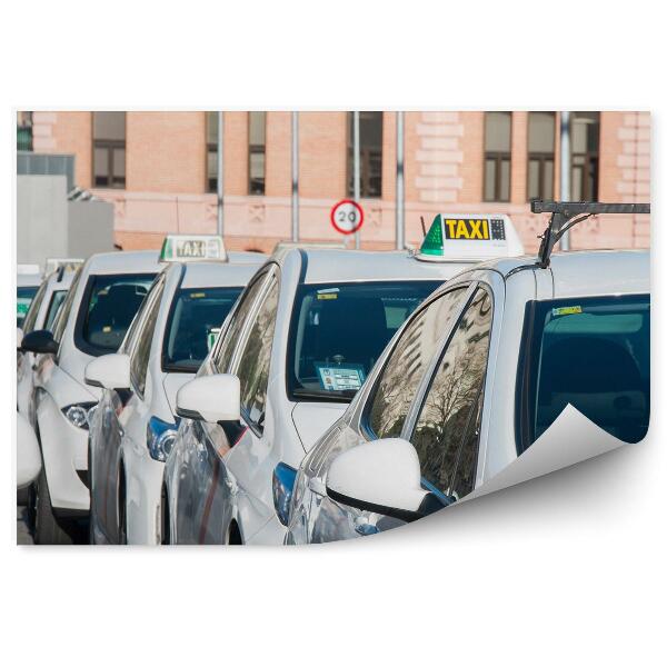 Fototapeta Španielsko Biele Taxi Autá Doprava