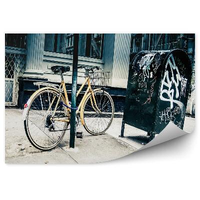 Fototapeta na stenu Budovy košík chodník ulica žltá bicykel New York