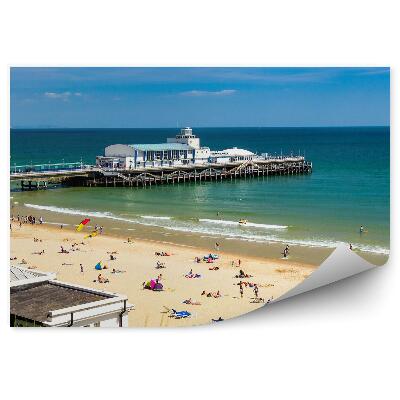 Fototapeta Budovy Mólo Promenáda Ľudia Tráva Oceán