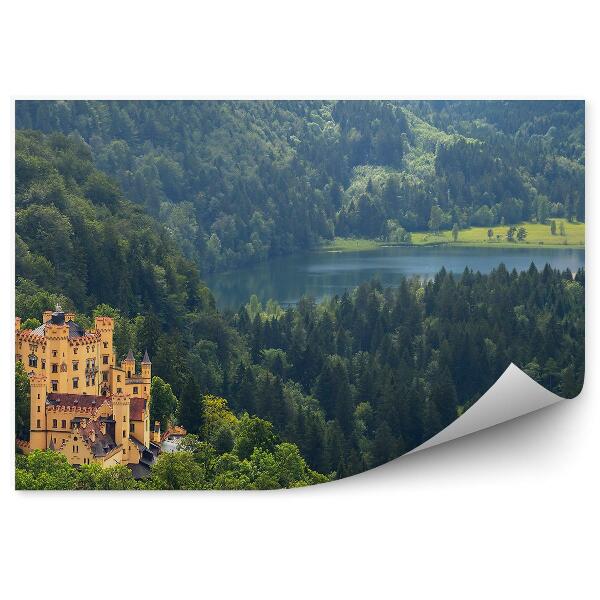 Fototapeta na stenu Zámok hohenschwangau Bavorské Alpy jazero ihličnaté stromy hory