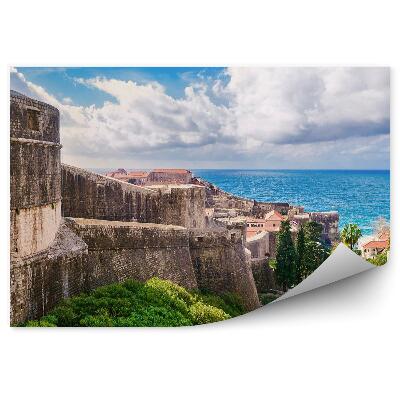 Fototapeta na stenu Múr staré mesto cesta doprava obloha mraky more Dubrovník