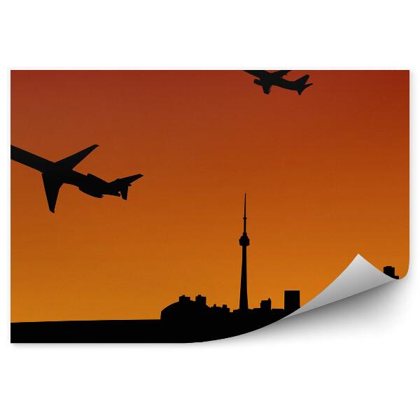 Fototapeta na stenu Sydney Mesto Lietadlá Ilustrácie Čierna Oranžová
