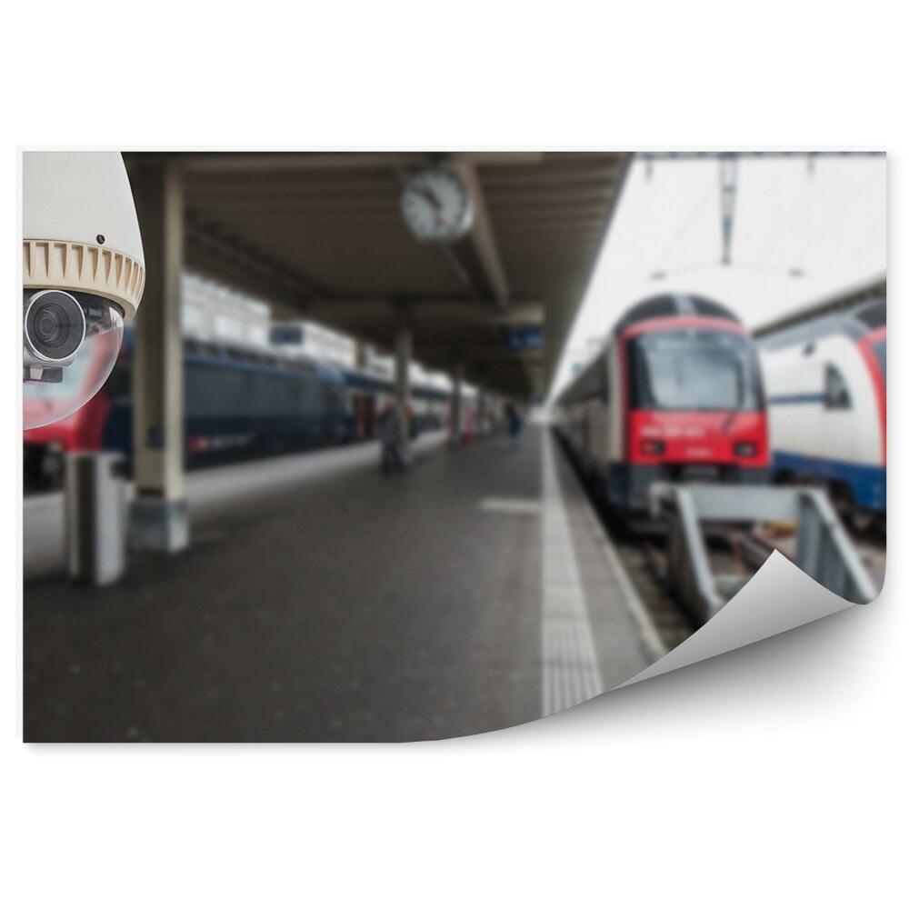 Fototapeta na stenu Kamere CCTV na železniški postaji