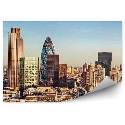 Fototapeta Budovy mrakodrapy obloha mraky Londýn