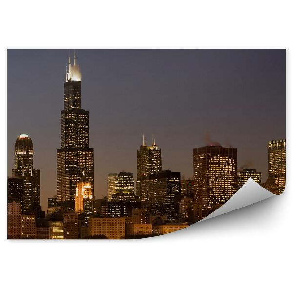 Fototapeta Mrakodrapy svetlá Chicago oceán