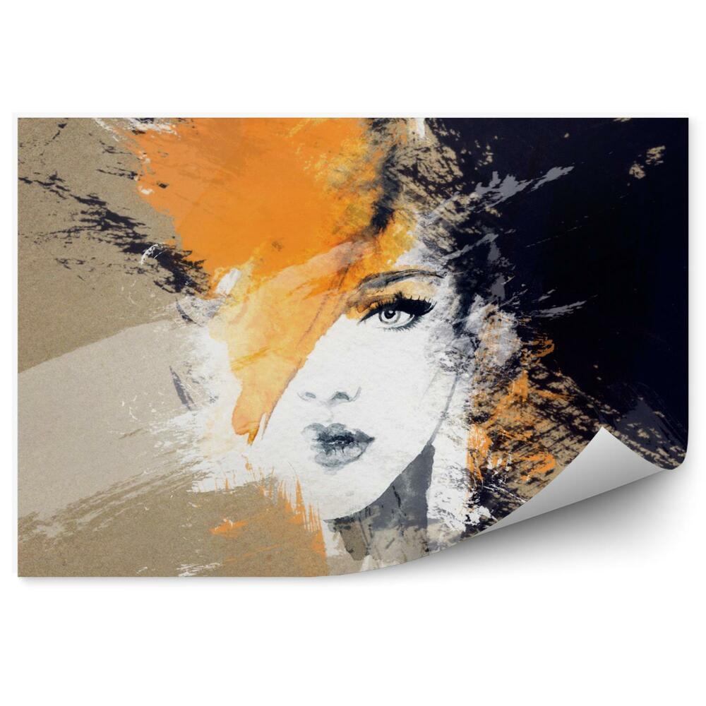 Fototapeta Portrét Ženy .Abstract Pozadie Akvarel .Fashion