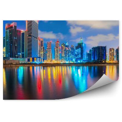 Fototapeta Mrakodrapy obloha svetlá mraky oceán Dubaj