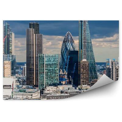 Fototapeta Budovy mrakodrapy obloha mraky Londýn