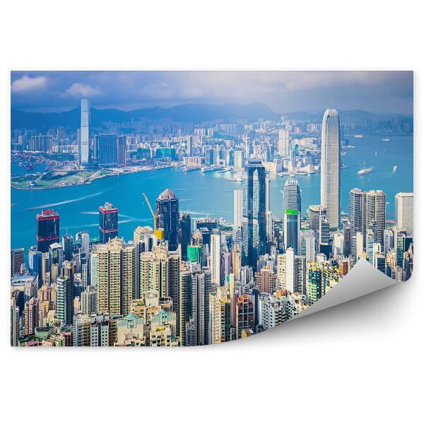 Fototapeta Hongkong Pohľad Z Vtáčej Perspektívy Budovy Mesta