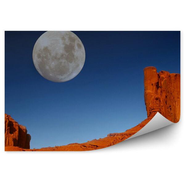 Fototapeta na stenu Údolie Skál Arizona Utah Mesiac Obloha