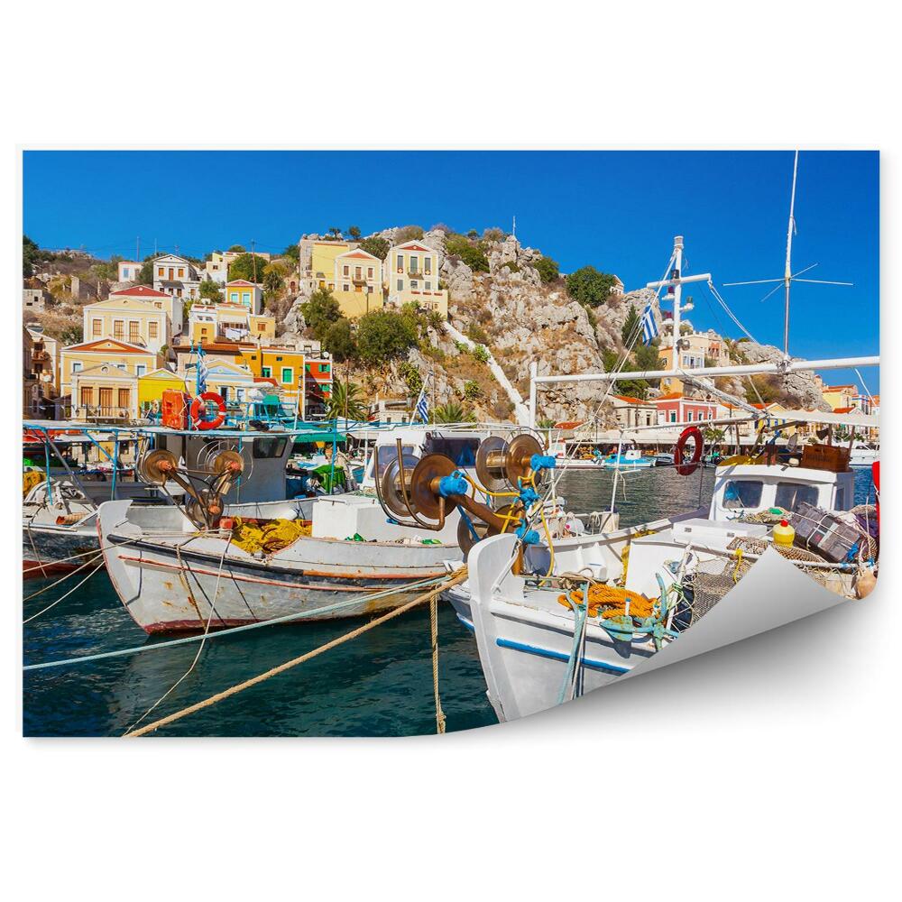 Fototapeta na stenu Lode Prístav Mesto Farby Príroda Grécko