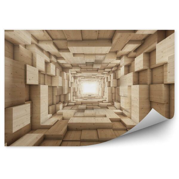 Fototapeta Drevený 3d tunel
