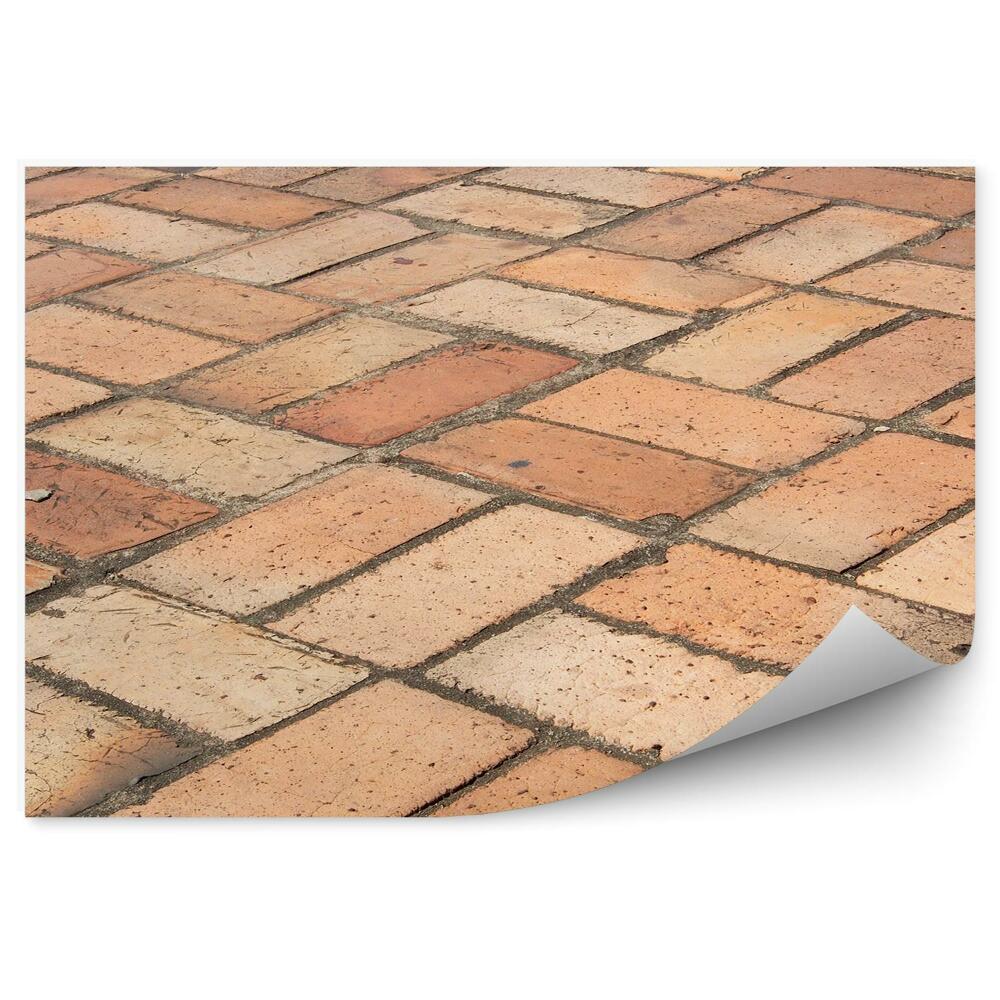 Fototapeta na stenu Perspektíva tehlovej podlahy