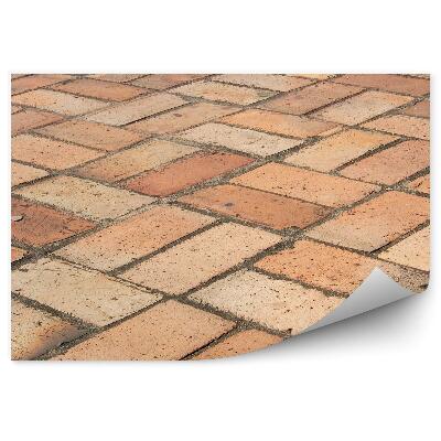 Fototapeta na stenu Perspektíva tehlovej podlahy