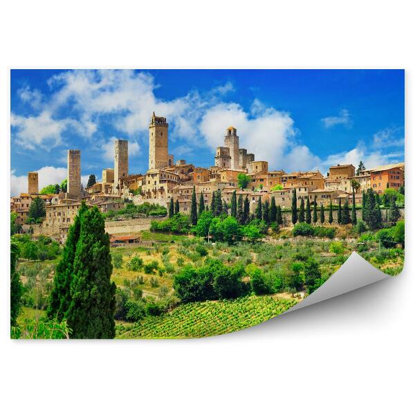 Fototapeta na stenu Panoráma nádherného toskánskeho mesta San Gimignano taliansko