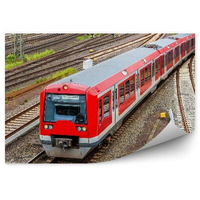 Fototapeta na stenu Mestni vlak na tirih predora