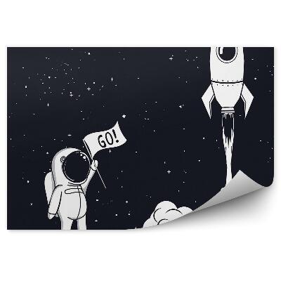 Fototapeta do detskej izby Expedícia na Mesiac vesmírny astronaut