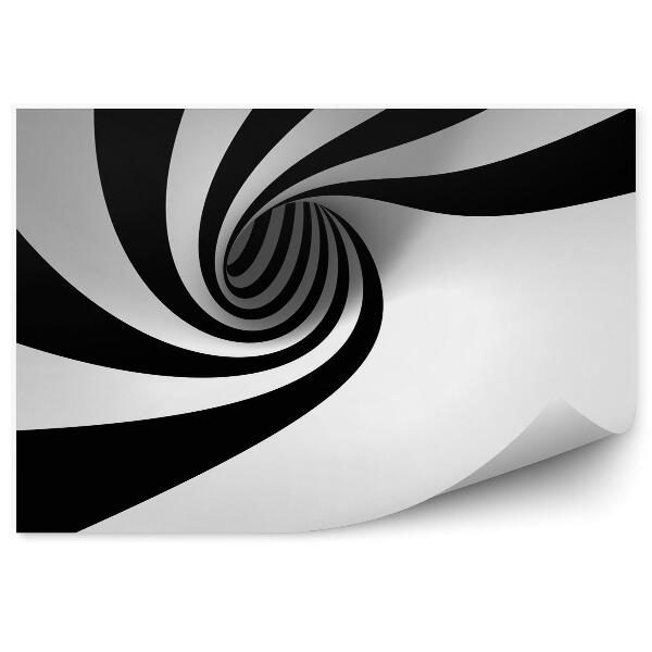 Fototapeta Čiernobiela špirála 3d