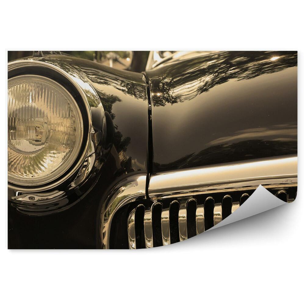 Fototapeta na stenu Detailný záber na svetlá retro auta