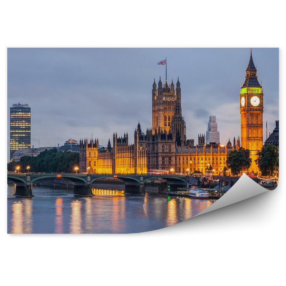 Fototapeta Budova londýnskeho mesta big ben hodiny