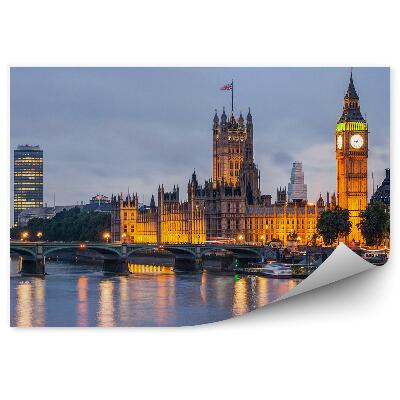 Fototapeta Budova londýnskeho mesta big ben hodiny