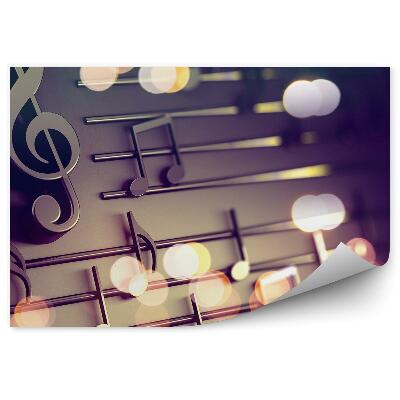 Fototapeta na stenu Notový zápis husľový kľúčový zápis svetlo