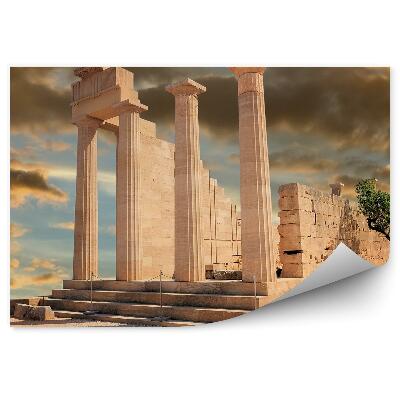 Fototapeta na stenu Antične ruševine stolpiči oblačno nebo