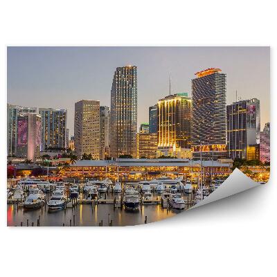 Fototapeta na stenu Miami prístav lode mestská architektúra