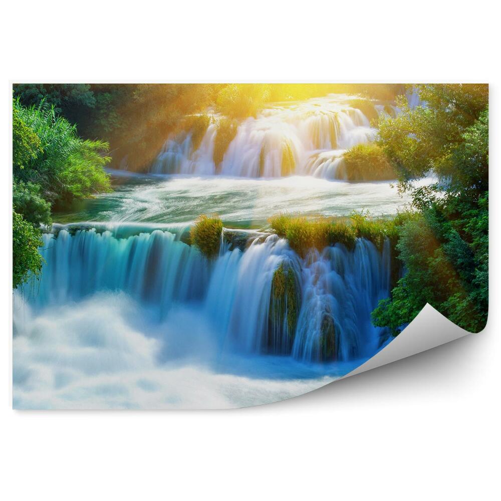 Fototapeta na stenu Vodopády zelené stromy