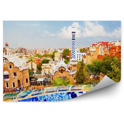Fototapeta Park Guell Barcelona Španielsko oblaky oblohy