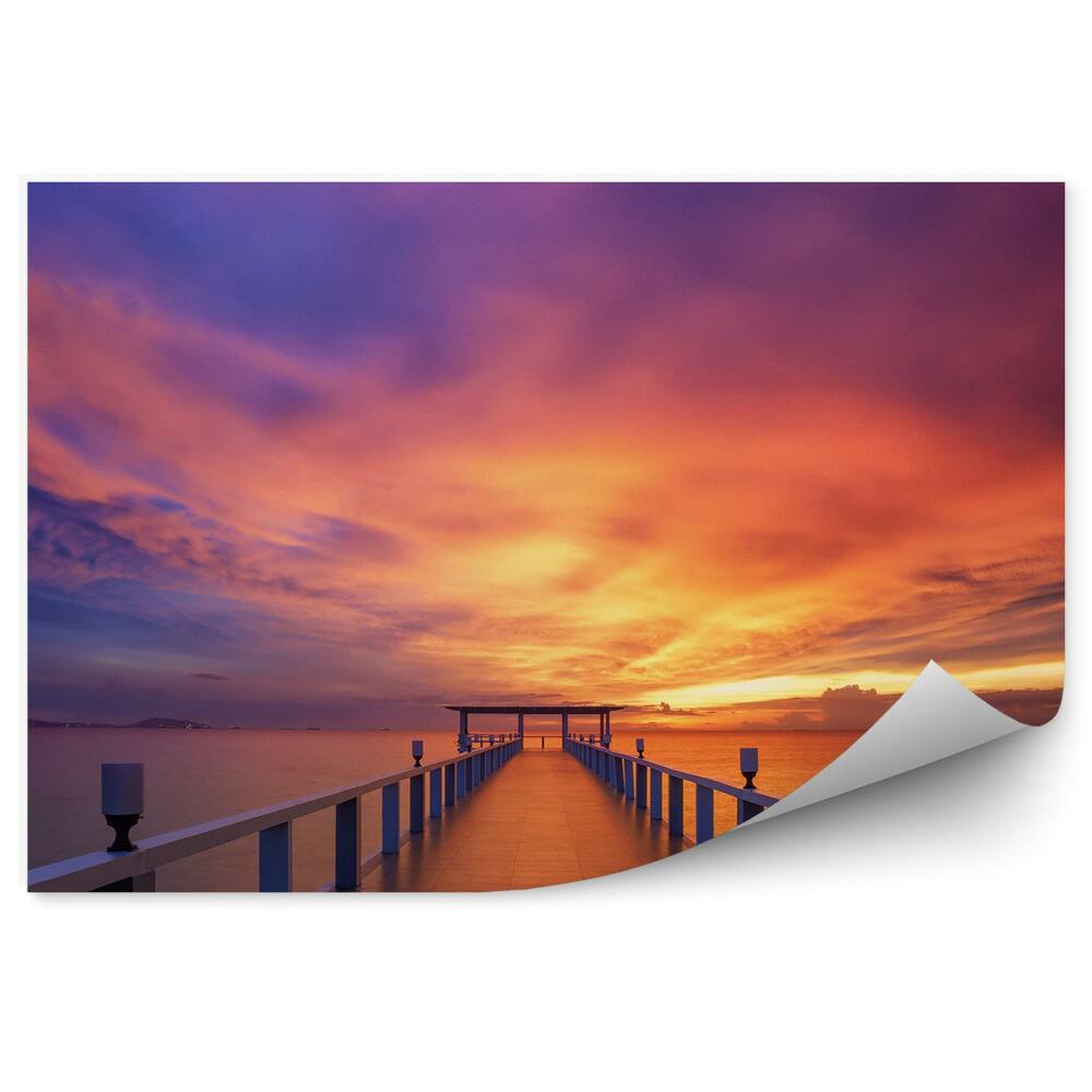 Fototapeta na stenu Západ Slnka Most More Voda Obloha