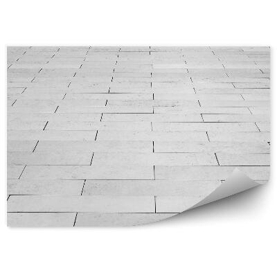 Fototapeta Perspektíva bielej tehlovej podlahy