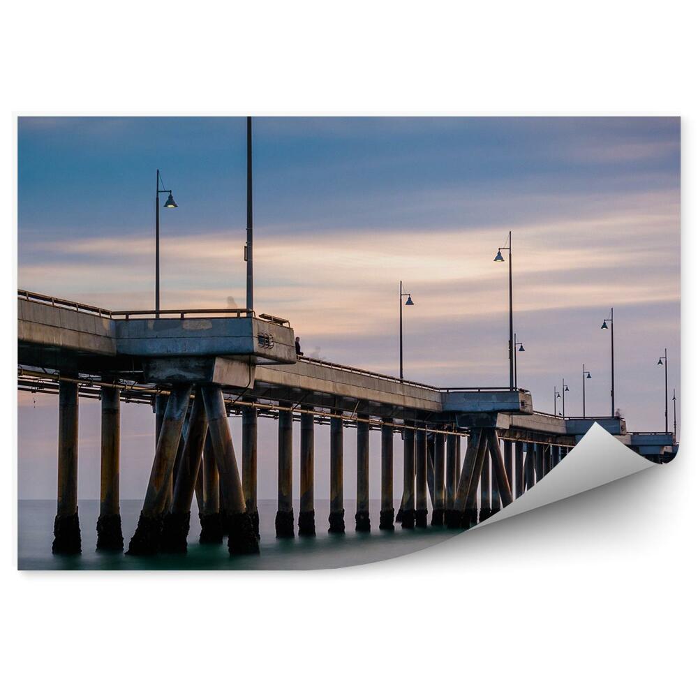 Fototapeta na stenu Benetke pomol svetilke modra
