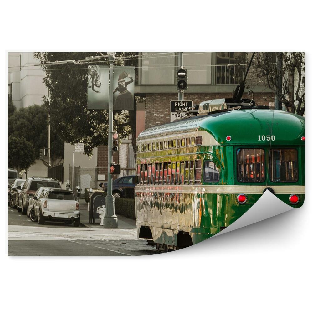 Fototapeta na stenu Retro tramvaj na ameriški ulici