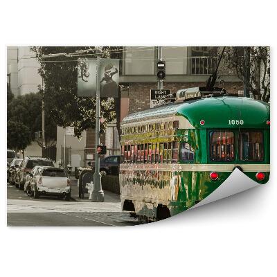 Fototapeta na stenu Retro tramvaj na ameriški ulici