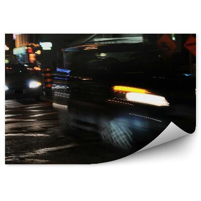 Fototapeta na stenu Mesto v noci autá