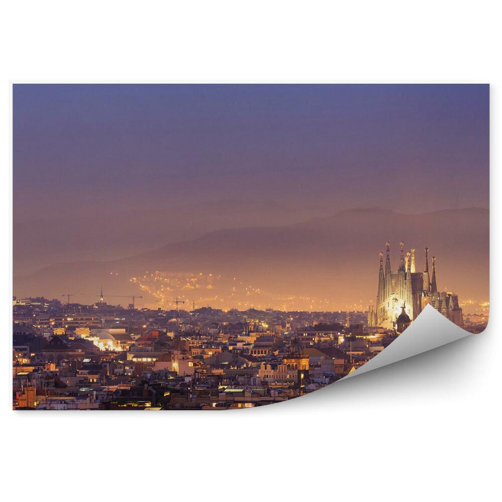 Fototapeta na stenu Barcelonské budovy katedrála nočný pohľad