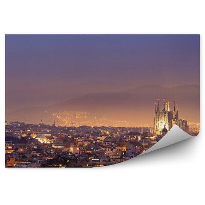 Fototapeta na stenu Barcelonské budovy katedrála nočný pohľad