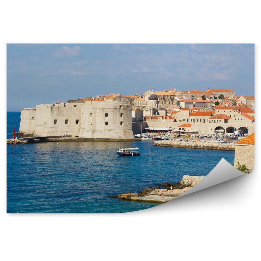 Fototapeta na stenu Lode Domy Pláž Ležadlá Architektúra Mesta