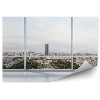 Fototapeta na stenu Okno s výhľadom na panorámu mesta