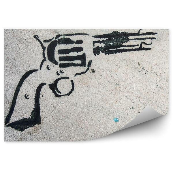 Fototapeta na stenu Graffiti revolver