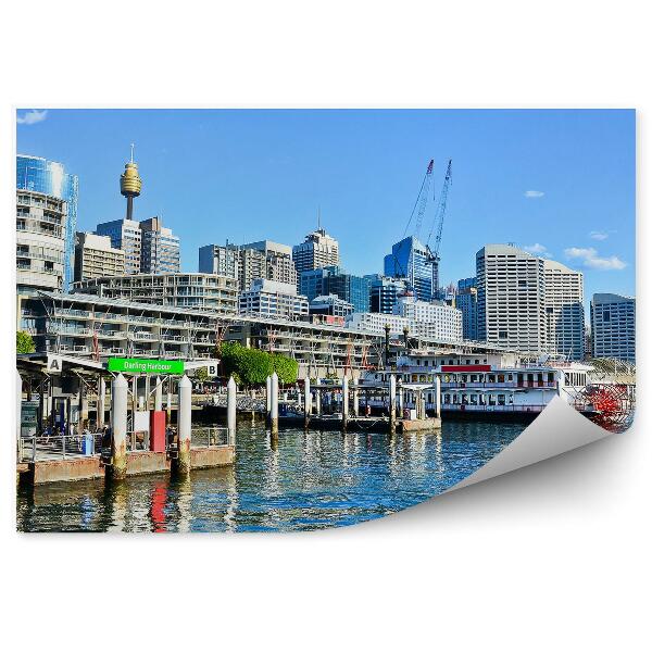 Fototapeta Mrakodrapy lode oceán obloha mraky Sydney