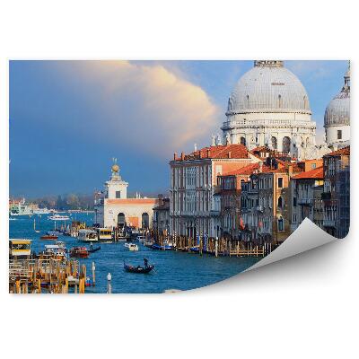 Fototapeta na stenu Taliansko Kanál Grande Lode Mraky Budovy Vlajky