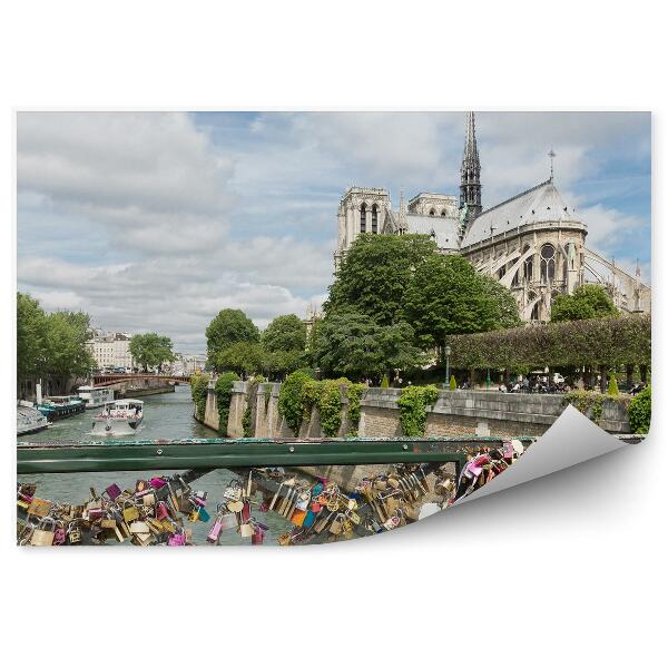 Fototapeta Paríž Francúzsko Láska Most Visiace Zámky