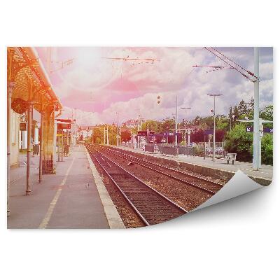 Fototapeta Francija železniška postaja peron žareča svetloba