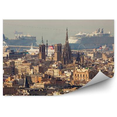 Fototapeta na stenu Mrakodrapy budovy lode výletné lode barcelona